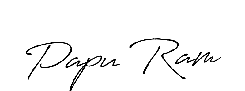 Create a beautiful signature design for name Papu Ram. With this signature (Antro_Vectra_Bolder) fonts, you can make a handwritten signature for free. Papu Ram signature style 7 images and pictures png