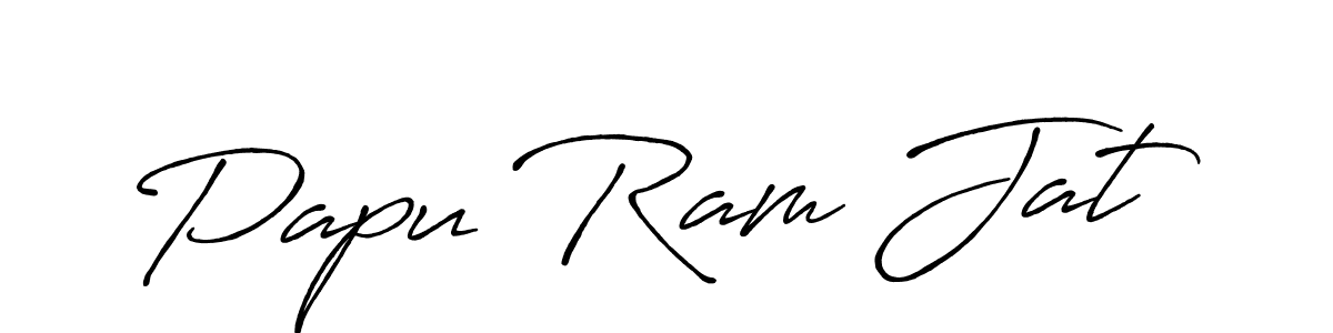 Create a beautiful signature design for name Papu Ram Jat. With this signature (Antro_Vectra_Bolder) fonts, you can make a handwritten signature for free. Papu Ram Jat signature style 7 images and pictures png