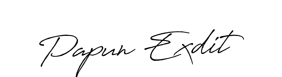 Create a beautiful signature design for name Papun Exdit. With this signature (Antro_Vectra_Bolder) fonts, you can make a handwritten signature for free. Papun Exdit signature style 7 images and pictures png