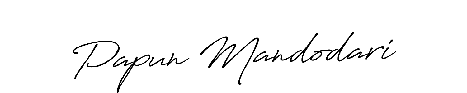 Also You can easily find your signature by using the search form. We will create Papun Mandodari name handwritten signature images for you free of cost using Antro_Vectra_Bolder sign style. Papun Mandodari signature style 7 images and pictures png
