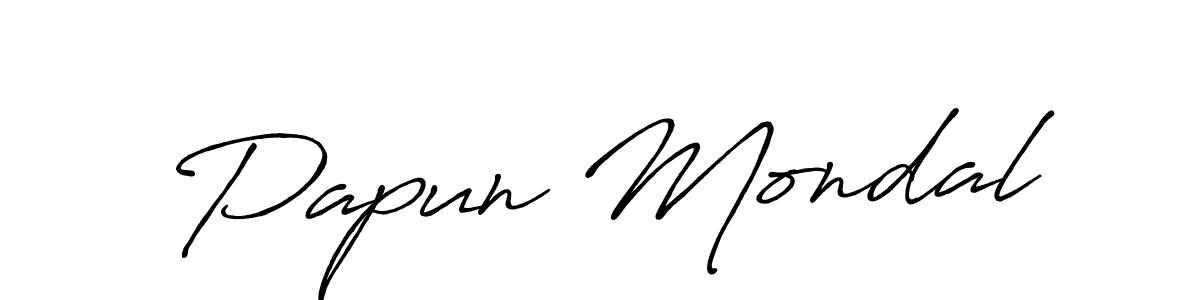 It looks lik you need a new signature style for name Papun Mondal. Design unique handwritten (Antro_Vectra_Bolder) signature with our free signature maker in just a few clicks. Papun Mondal signature style 7 images and pictures png