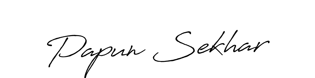 Design your own signature with our free online signature maker. With this signature software, you can create a handwritten (Antro_Vectra_Bolder) signature for name Papun Sekhar. Papun Sekhar signature style 7 images and pictures png