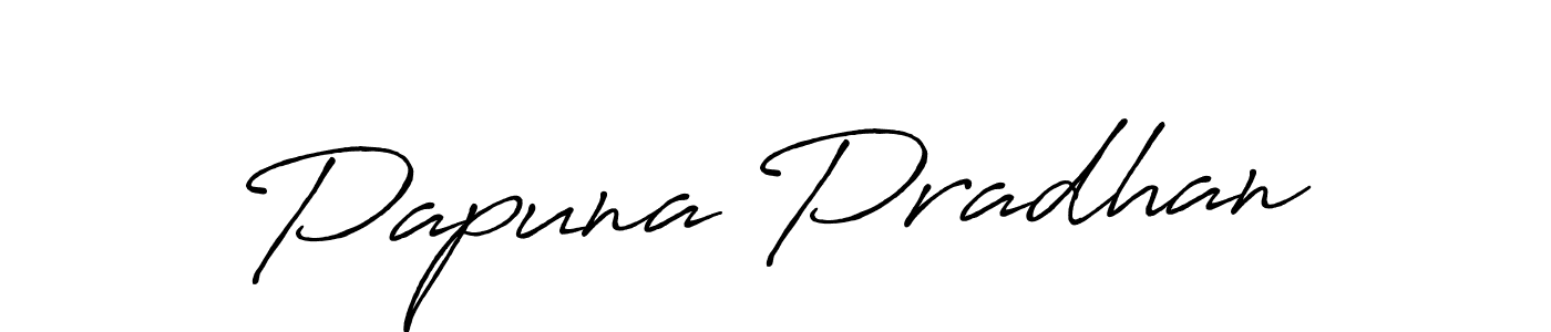 Papuna Pradhan stylish signature style. Best Handwritten Sign (Antro_Vectra_Bolder) for my name. Handwritten Signature Collection Ideas for my name Papuna Pradhan. Papuna Pradhan signature style 7 images and pictures png