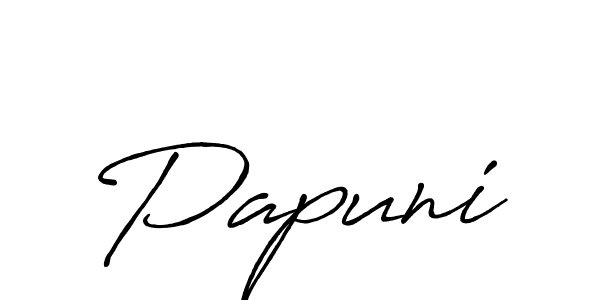 You should practise on your own different ways (Antro_Vectra_Bolder) to write your name (Papuni) in signature. don't let someone else do it for you. Papuni signature style 7 images and pictures png