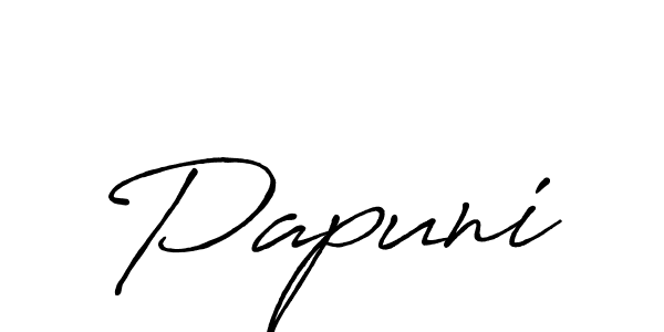 Also we have Papuni name is the best signature style. Create professional handwritten signature collection using Antro_Vectra_Bolder autograph style. Papuni signature style 7 images and pictures png