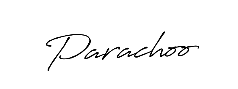 Use a signature maker to create a handwritten signature online. With this signature software, you can design (Antro_Vectra_Bolder) your own signature for name Parachoo. Parachoo signature style 7 images and pictures png
