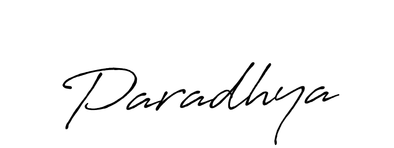 Paradhya stylish signature style. Best Handwritten Sign (Antro_Vectra_Bolder) for my name. Handwritten Signature Collection Ideas for my name Paradhya. Paradhya signature style 7 images and pictures png