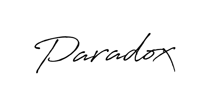 Use a signature maker to create a handwritten signature online. With this signature software, you can design (Antro_Vectra_Bolder) your own signature for name Paradox. Paradox signature style 7 images and pictures png