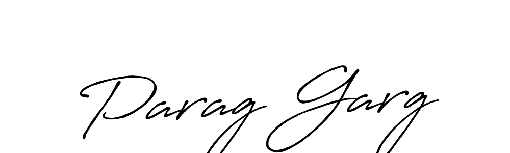 Create a beautiful signature design for name Parag Garg. With this signature (Antro_Vectra_Bolder) fonts, you can make a handwritten signature for free. Parag Garg signature style 7 images and pictures png