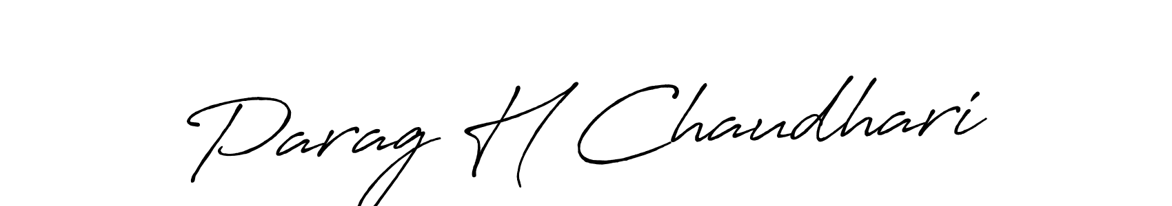 Design your own signature with our free online signature maker. With this signature software, you can create a handwritten (Antro_Vectra_Bolder) signature for name Parag H Chaudhari. Parag H Chaudhari signature style 7 images and pictures png