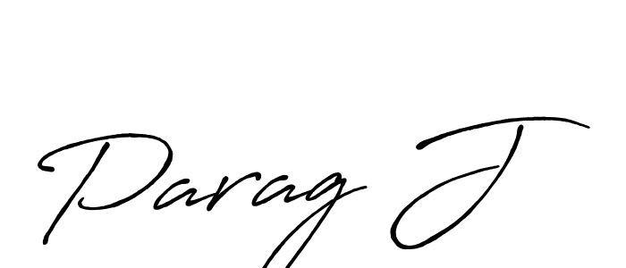 The best way (Antro_Vectra_Bolder) to make a short signature is to pick only two or three words in your name. The name Parag J include a total of six letters. For converting this name. Parag J signature style 7 images and pictures png