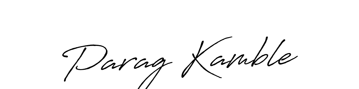 Parag Kamble stylish signature style. Best Handwritten Sign (Antro_Vectra_Bolder) for my name. Handwritten Signature Collection Ideas for my name Parag Kamble. Parag Kamble signature style 7 images and pictures png