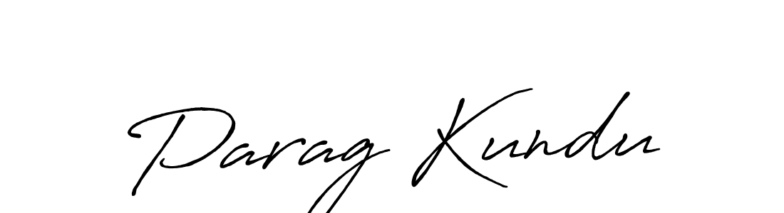 It looks lik you need a new signature style for name Parag Kundu. Design unique handwritten (Antro_Vectra_Bolder) signature with our free signature maker in just a few clicks. Parag Kundu signature style 7 images and pictures png