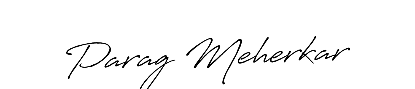 Also You can easily find your signature by using the search form. We will create Parag Meherkar name handwritten signature images for you free of cost using Antro_Vectra_Bolder sign style. Parag Meherkar signature style 7 images and pictures png