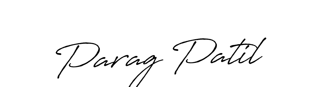 Design your own signature with our free online signature maker. With this signature software, you can create a handwritten (Antro_Vectra_Bolder) signature for name Parag Patil. Parag Patil signature style 7 images and pictures png