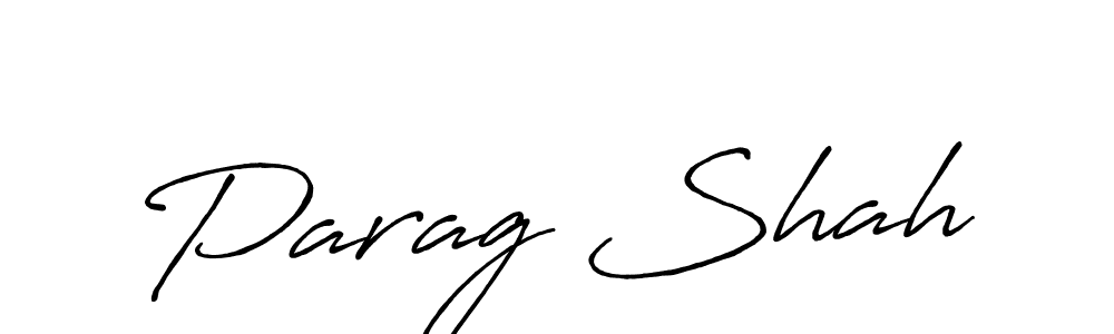 Also You can easily find your signature by using the search form. We will create Parag Shah name handwritten signature images for you free of cost using Antro_Vectra_Bolder sign style. Parag Shah signature style 7 images and pictures png