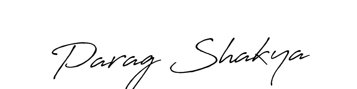 How to make Parag Shakya name signature. Use Antro_Vectra_Bolder style for creating short signs online. This is the latest handwritten sign. Parag Shakya signature style 7 images and pictures png