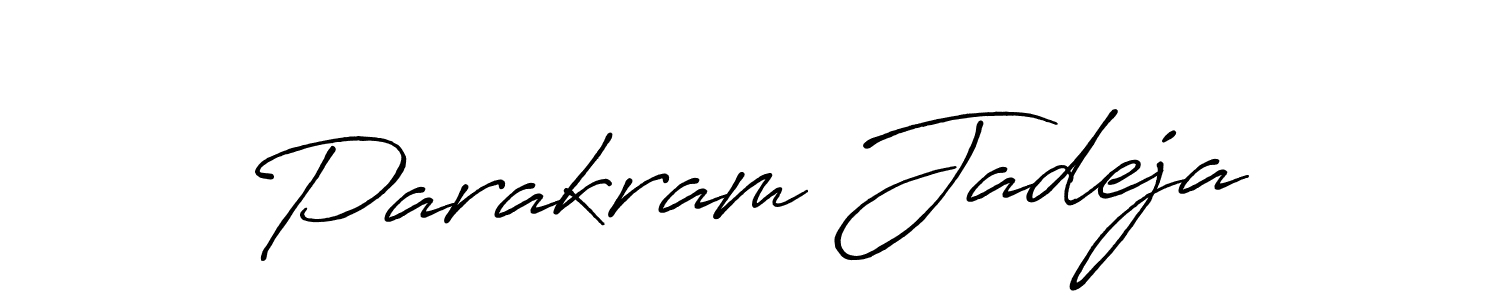 Make a beautiful signature design for name Parakram Jadeja. With this signature (Antro_Vectra_Bolder) style, you can create a handwritten signature for free. Parakram Jadeja signature style 7 images and pictures png
