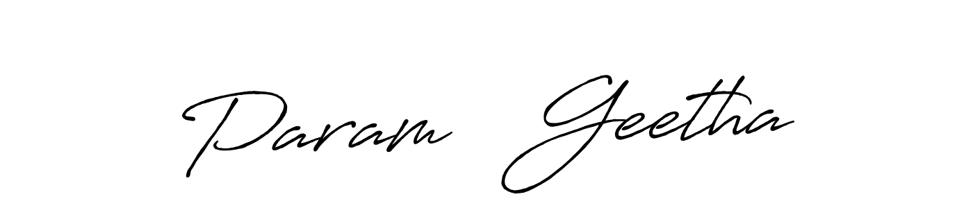 Also we have Param   Geetha name is the best signature style. Create professional handwritten signature collection using Antro_Vectra_Bolder autograph style. Param   Geetha signature style 7 images and pictures png