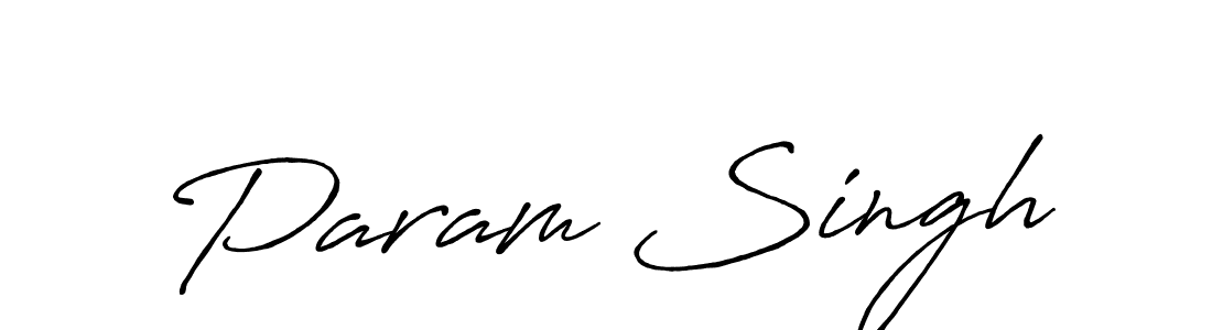 How to make Param Singh name signature. Use Antro_Vectra_Bolder style for creating short signs online. This is the latest handwritten sign. Param Singh signature style 7 images and pictures png