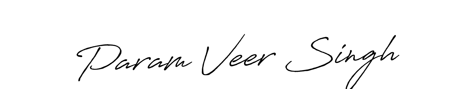 Make a beautiful signature design for name Param Veer Singh. With this signature (Antro_Vectra_Bolder) style, you can create a handwritten signature for free. Param Veer Singh signature style 7 images and pictures png