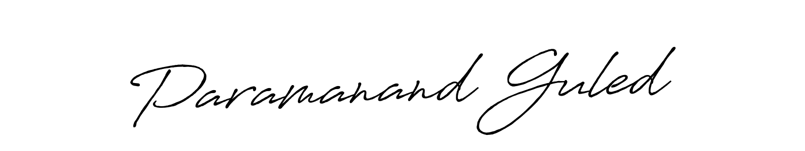 Also You can easily find your signature by using the search form. We will create Paramanand Guled name handwritten signature images for you free of cost using Antro_Vectra_Bolder sign style. Paramanand Guled signature style 7 images and pictures png