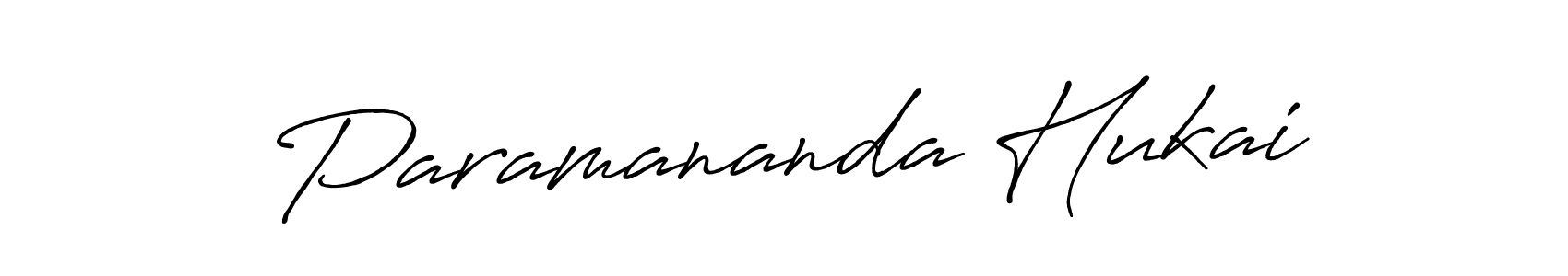 Create a beautiful signature design for name Paramananda Hukai. With this signature (Antro_Vectra_Bolder) fonts, you can make a handwritten signature for free. Paramananda Hukai signature style 7 images and pictures png