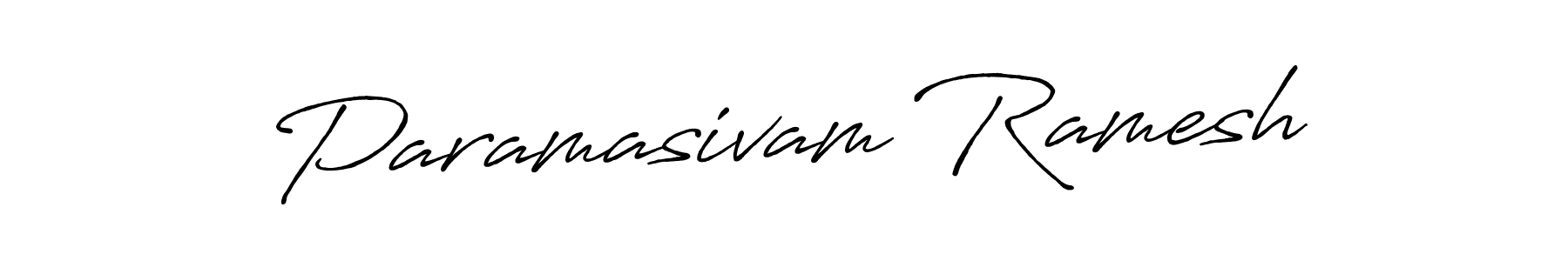 Use a signature maker to create a handwritten signature online. With this signature software, you can design (Antro_Vectra_Bolder) your own signature for name Paramasivam Ramesh. Paramasivam Ramesh signature style 7 images and pictures png