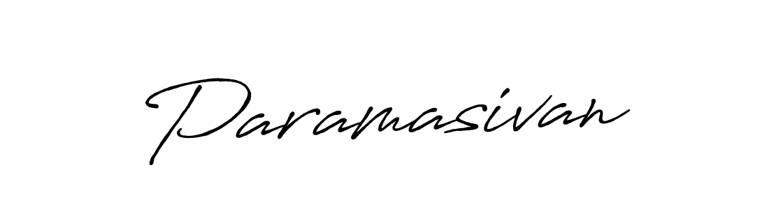 Use a signature maker to create a handwritten signature online. With this signature software, you can design (Antro_Vectra_Bolder) your own signature for name Paramasivan. Paramasivan signature style 7 images and pictures png