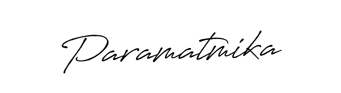 Make a beautiful signature design for name Paramatmika. With this signature (Antro_Vectra_Bolder) style, you can create a handwritten signature for free. Paramatmika signature style 7 images and pictures png