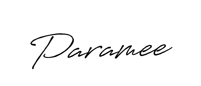 Paramee stylish signature style. Best Handwritten Sign (Antro_Vectra_Bolder) for my name. Handwritten Signature Collection Ideas for my name Paramee. Paramee signature style 7 images and pictures png