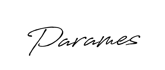 Also we have Parames name is the best signature style. Create professional handwritten signature collection using Antro_Vectra_Bolder autograph style. Parames signature style 7 images and pictures png