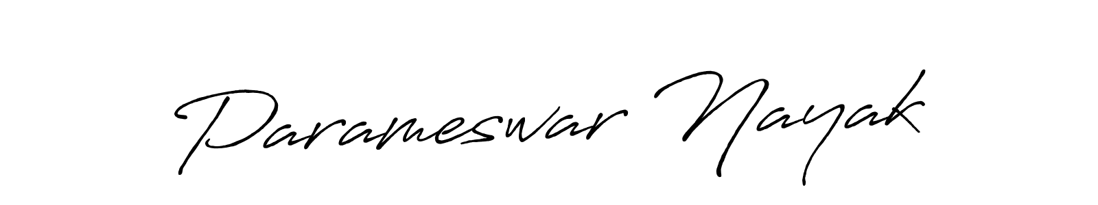 Create a beautiful signature design for name Parameswar Nayak. With this signature (Antro_Vectra_Bolder) fonts, you can make a handwritten signature for free. Parameswar Nayak signature style 7 images and pictures png