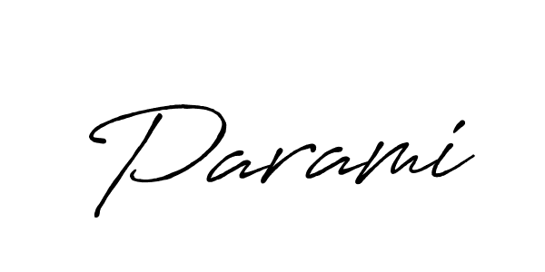 Parami stylish signature style. Best Handwritten Sign (Antro_Vectra_Bolder) for my name. Handwritten Signature Collection Ideas for my name Parami. Parami signature style 7 images and pictures png
