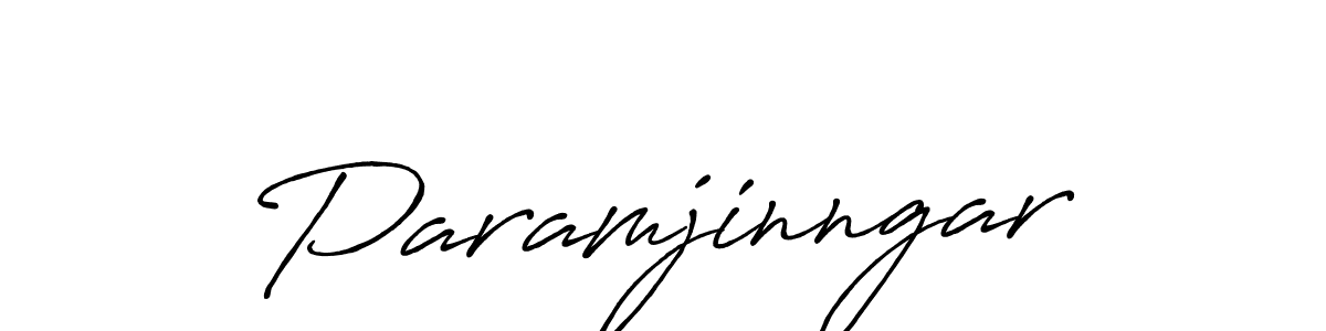 Create a beautiful signature design for name Paramjinngar. With this signature (Antro_Vectra_Bolder) fonts, you can make a handwritten signature for free. Paramjinngar signature style 7 images and pictures png