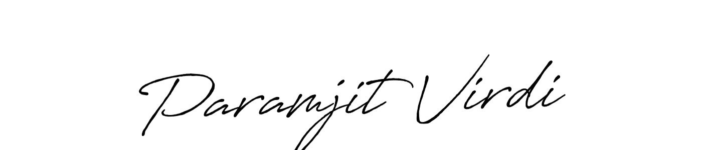 Make a beautiful signature design for name Paramjit Virdi. With this signature (Antro_Vectra_Bolder) style, you can create a handwritten signature for free. Paramjit Virdi signature style 7 images and pictures png