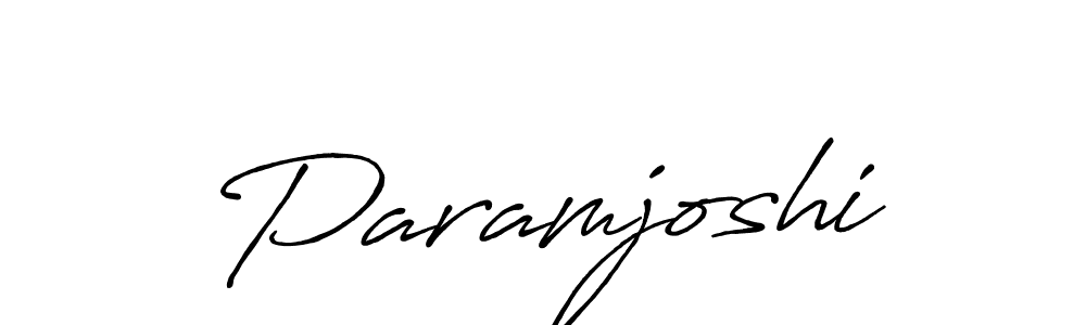 Use a signature maker to create a handwritten signature online. With this signature software, you can design (Antro_Vectra_Bolder) your own signature for name Paramjoshi. Paramjoshi signature style 7 images and pictures png