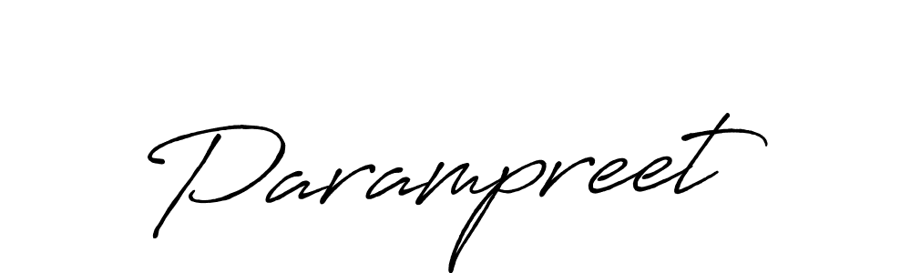 Also we have Parampreet name is the best signature style. Create professional handwritten signature collection using Antro_Vectra_Bolder autograph style. Parampreet signature style 7 images and pictures png