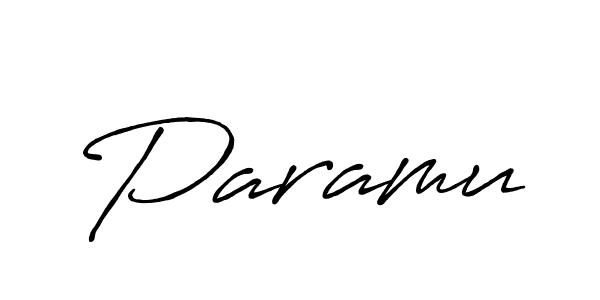 Design your own signature with our free online signature maker. With this signature software, you can create a handwritten (Antro_Vectra_Bolder) signature for name Paramu. Paramu signature style 7 images and pictures png