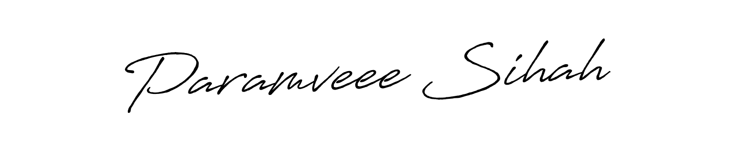 How to make Paramveee Sihah signature? Antro_Vectra_Bolder is a professional autograph style. Create handwritten signature for Paramveee Sihah name. Paramveee Sihah signature style 7 images and pictures png