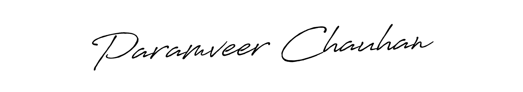 Similarly Antro_Vectra_Bolder is the best handwritten signature design. Signature creator online .You can use it as an online autograph creator for name Paramveer Chauhan. Paramveer Chauhan signature style 7 images and pictures png