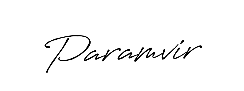 Paramvir stylish signature style. Best Handwritten Sign (Antro_Vectra_Bolder) for my name. Handwritten Signature Collection Ideas for my name Paramvir. Paramvir signature style 7 images and pictures png