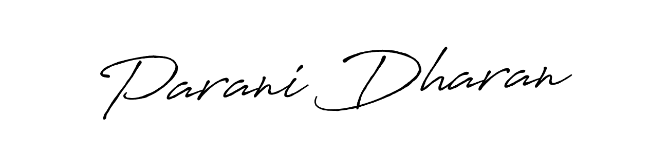 Parani Dharan stylish signature style. Best Handwritten Sign (Antro_Vectra_Bolder) for my name. Handwritten Signature Collection Ideas for my name Parani Dharan. Parani Dharan signature style 7 images and pictures png