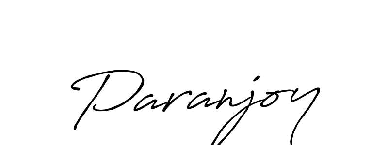Make a beautiful signature design for name Paranjoy. With this signature (Antro_Vectra_Bolder) style, you can create a handwritten signature for free. Paranjoy signature style 7 images and pictures png