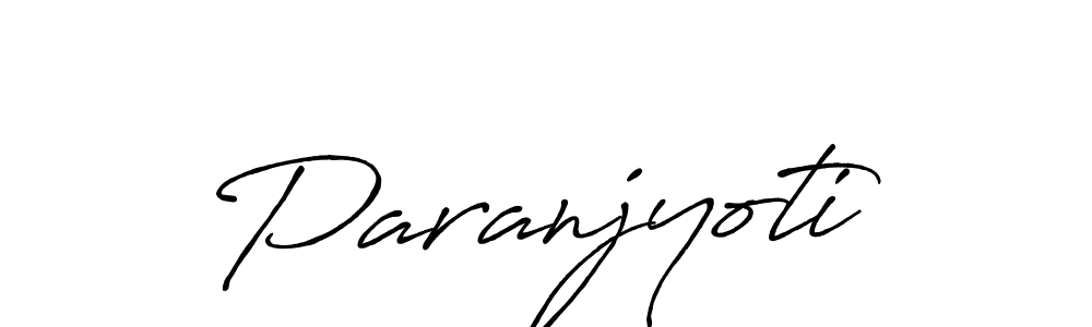 Use a signature maker to create a handwritten signature online. With this signature software, you can design (Antro_Vectra_Bolder) your own signature for name Paranjyoti. Paranjyoti signature style 7 images and pictures png