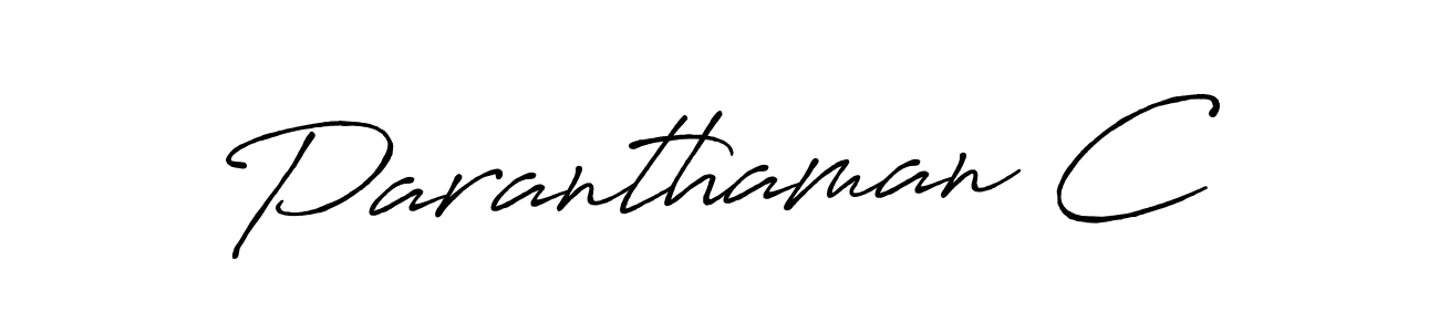 How to make Paranthaman C name signature. Use Antro_Vectra_Bolder style for creating short signs online. This is the latest handwritten sign. Paranthaman C signature style 7 images and pictures png