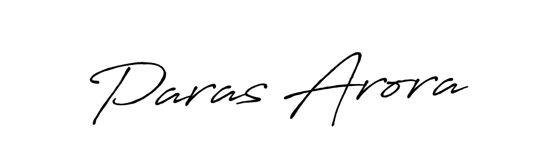 Create a beautiful signature design for name Paras Arora. With this signature (Antro_Vectra_Bolder) fonts, you can make a handwritten signature for free. Paras Arora signature style 7 images and pictures png