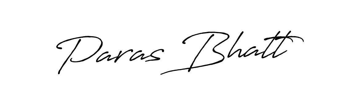 Antro_Vectra_Bolder is a professional signature style that is perfect for those who want to add a touch of class to their signature. It is also a great choice for those who want to make their signature more unique. Get Paras Bhatt name to fancy signature for free. Paras Bhatt signature style 7 images and pictures png