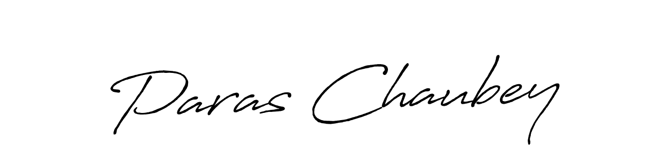 Make a beautiful signature design for name Paras Chaubey. With this signature (Antro_Vectra_Bolder) style, you can create a handwritten signature for free. Paras Chaubey signature style 7 images and pictures png