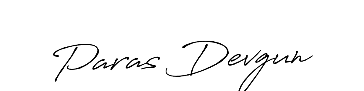 How to make Paras Devgun signature? Antro_Vectra_Bolder is a professional autograph style. Create handwritten signature for Paras Devgun name. Paras Devgun signature style 7 images and pictures png